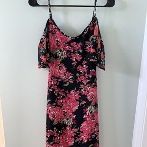 Spring Wedding Dress Floral Maxi Dress Off the Shoulder